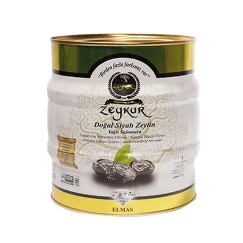 Zeykur Elmas 2 Kg Yağlı Salamura Siyah Zeytin