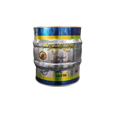 Zeykur Safir 2 Kg Yağlı Salamura Siyah Zeytin