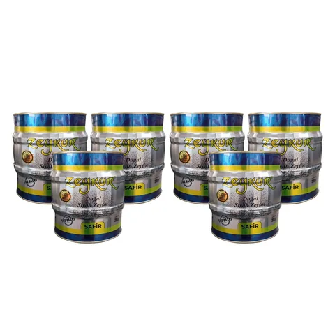 Zeykur Safir 2 Kg Yağlı Salamura Siyah Zeytin 6 Adet