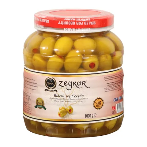 Zeykur Yeşil Biberli Zeytin 1 Kg