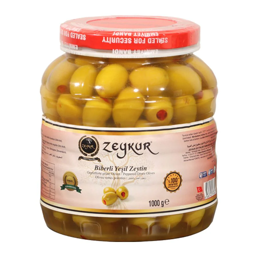 Zeykur Yeşil Biberli Zeytin 1 Kg
